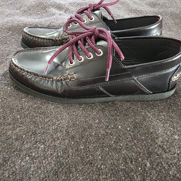 Caron Callahan Shoes - Men's Black Leather Boat Shoes